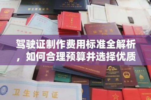 阳春驾驶证制作费用标准全解析，如何合理预算并选择优质服务？