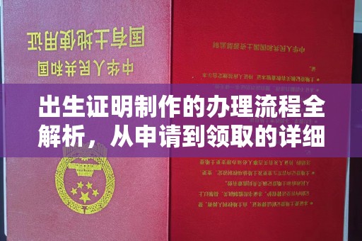 阳春出生证明制作的办理流程全解析，从申请到领取的详细指南