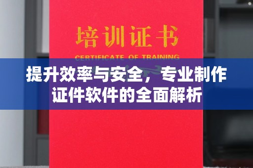 阳春提升效率与安全，专业制作证件软件的全面解析
