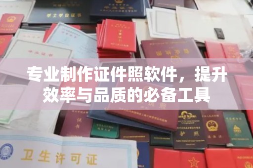 阳春专业制作证件照软件，提升效率与品质的必备工具