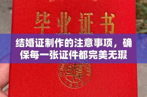 阳春结婚证制作的注意事项，确保每一张证件都完美无瑕
