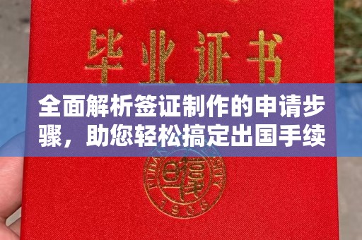 阳春全面解析签证制作的申请步骤，助您轻松搞定出国手续