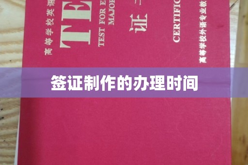 阳春签证制作的办理时间