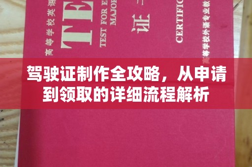 阳春驾驶证制作全攻略，从申请到领取的详细流程解析